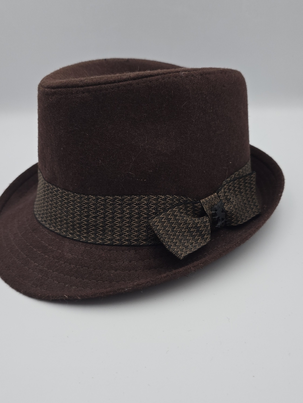 Stacy Adams Brown Polyester Fedora Hat Size M